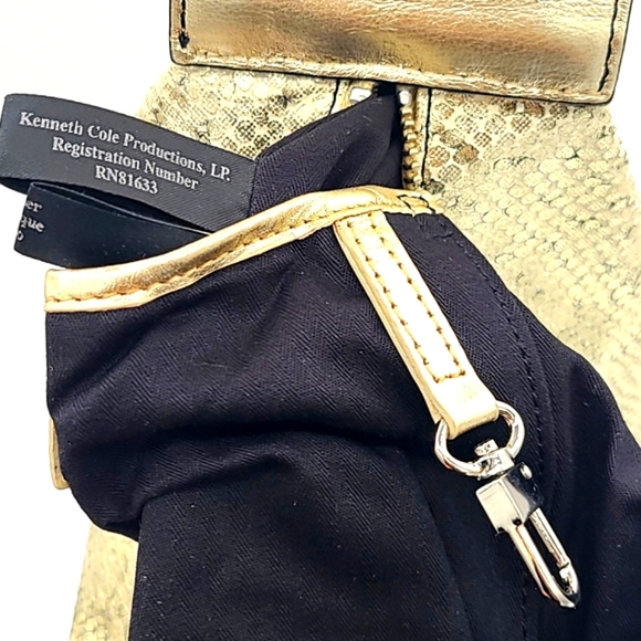 KENNETH COLE Metallic Leather Clutch Bag - Picture 9 of 10